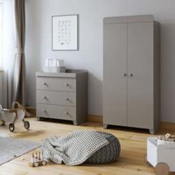 Little Acorns Classic 3 Drawer Chest and Wardrobe Nursery Set - thumbnail 1