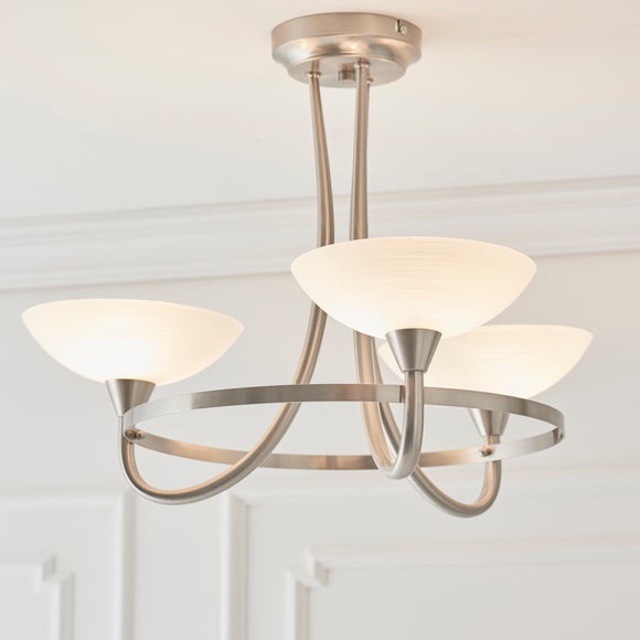 Vogue Cagney 3 Light Semi Flush Ceiling Light