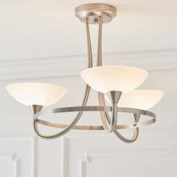 Vogue Cagney 3 Light Semi Flush Ceiling Light