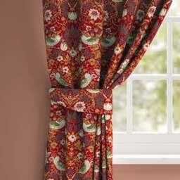 William Morris At Home Strawberry Thief Chenille Made to Order Curtain Tieback - thumbnail 1