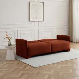 Miko Velvet 3 Seater Clic Clac Single Sofa Bed - thumbnail 3