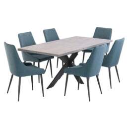 Rimini 6-8 Seater Rectangular Extendable Dining Table, Light Grey - thumbnail 3