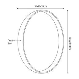 Natural Wood Veneer Round Wall Mirror - thumbnail 6