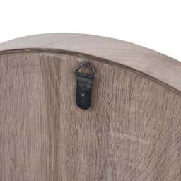 Natural Wood Veneer Round Wall Mirror - thumbnail 4