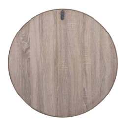 Natural Wood Veneer Round Wall Mirror - thumbnail 3