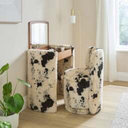Frankie Compact Dressing Table Set with Mirror and Stool - thumbnail 1