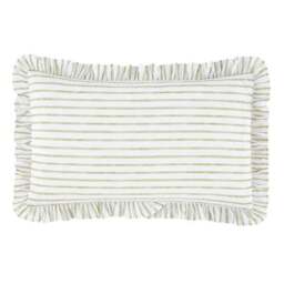 Laylah Frilled Stripe Standard 100% Cotton Pillowcase Pair - thumbnail 2