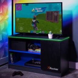 "X Rocker Carbon Tek TV Media Cabinet with Neo Fibre LED for TVs up to 42""" - thumbnail 1