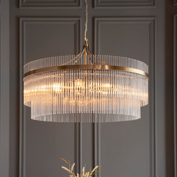 Vogue Langdon Grand Art Deco 7 Light Adjustable Chandelier - image 1