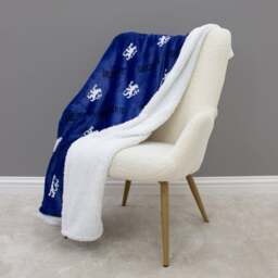 Chelsea Goal Sherpa Fleece Blanket 100cm x 150cm - thumbnail 1