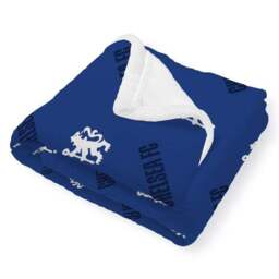 Chelsea Goal Sherpa Fleece Blanket 100cm x 150cm - thumbnail 4