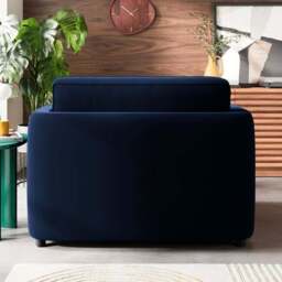 Zoe II Velvet Snuggle Chair - thumbnail 2