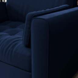 Zoe II Velvet Snuggle Chair - thumbnail 4