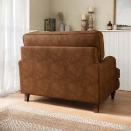 Beatrice II Relaxed Faux Leather Snuggle Chair - thumbnail 2