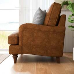 Beatrice II Relaxed Faux Leather Snuggle Chair - thumbnail 3
