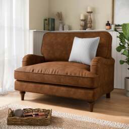Beatrice II Relaxed Faux Leather Snuggle Chair