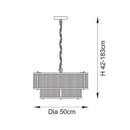 Vogue Hadley Modern 5 Light Adjustable Chandelier - thumbnail 6