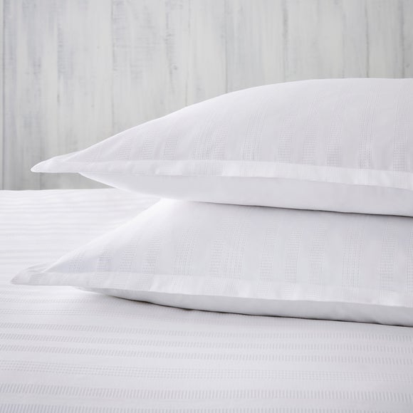 Dorma Purity Staunton White 100% Cotton Oxford Pillowcase Pair - image 1