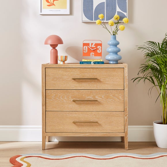 Holden 3 Drawer Chest, Oak - image 1