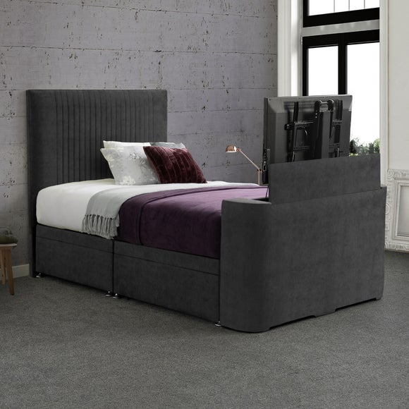 Sweet Dreams Gaia Vertical Pleated Side Lift Ottoman TV Bed - image 1