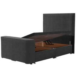 Sweet Dreams Gaia Vertical Pleated Side Lift Ottoman TV Bed - thumbnail 3