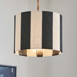 Beatrice Stripe Drum Lamp Shade - thumbnail 1