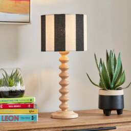 Beatrice Stripe Drum Lamp Shade - thumbnail 4
