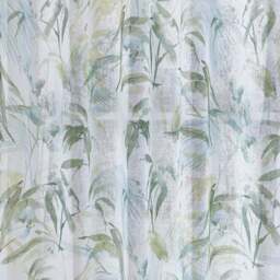 Tropical Leaf Hidden Tab Top Single Voile Panel - thumbnail 3