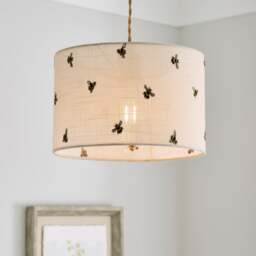 Bee Embroidered Easy Fit Lamp Shade - thumbnail 1