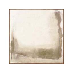 Green & Natural Abstract Square Hessian Framed Canvas - thumbnail 5