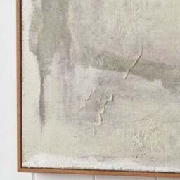 Green & Natural Abstract Square Hessian Framed Canvas - thumbnail 3