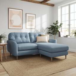 Sven Chunky Tonal Weave Reversible Corner Chaise Sofa - thumbnail 1