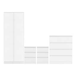 Walker Double Wardrobe Bedroom Furniture Set - thumbnail 1