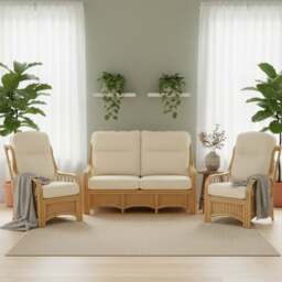 Desser Vale Rattan 3 Seater Sofa & 2 Chairs Set - thumbnail 1