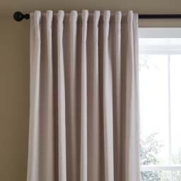 Chambray Microfibre Tab Top Curtains - thumbnail 1