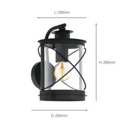 EGLO Hilburn Outdoor Wall Light - thumbnail 6