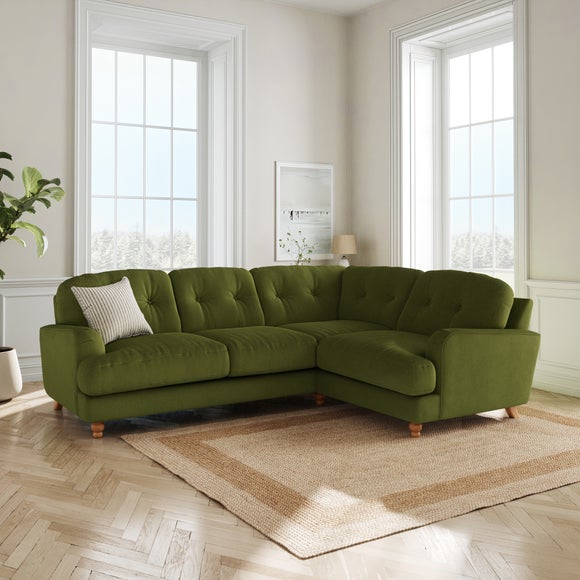 Martha Matte Plush Velvet Full Corner Sofa - image 1