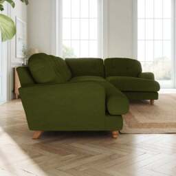 Martha Matte Plush Velvet Full Corner Sofa - thumbnail 2