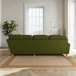 Martha Matte Plush Velvet Full Corner Sofa - thumbnail 3