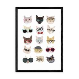 East End Prints Cats in Glasses Print - thumbnail 2