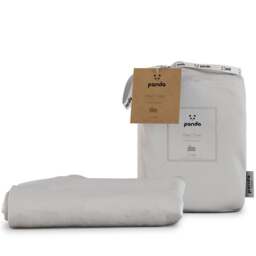 Pack of 2 Panda Kid's Bamboo White Cot Bed Fitted Sheets - thumbnail 1