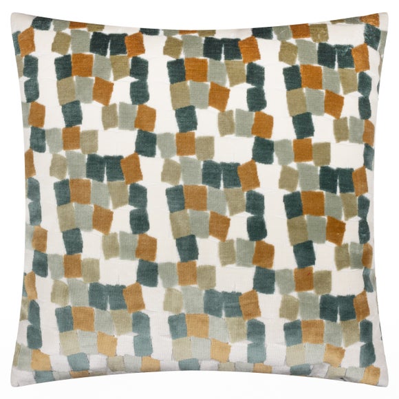 Furn. Metro Blocks Velvet Square Cushion - image 1