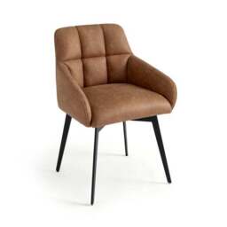 Jase Swivel Dining Chair, Faux Leather - thumbnail 6