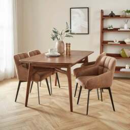 Jase Swivel Dining Chair, Faux Leather - thumbnail 2