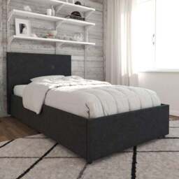 Novogratz Kelly 2 Drawer Bed, Linen - thumbnail 2