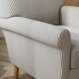 Enya Tiny Stripe Scroll Armchair - thumbnail 4