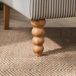 Enya Tiny Stripe Scroll Armchair - thumbnail 5