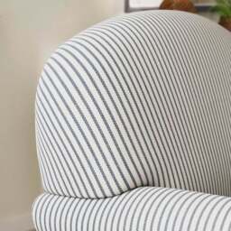 Enya Tiny Stripe Scroll Armchair - thumbnail 3