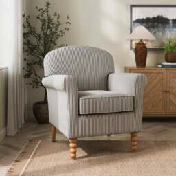 Enya Tiny Stripe Scroll Armchair