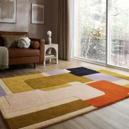 Jax Geometric Modern Wool Rug - thumbnail 1